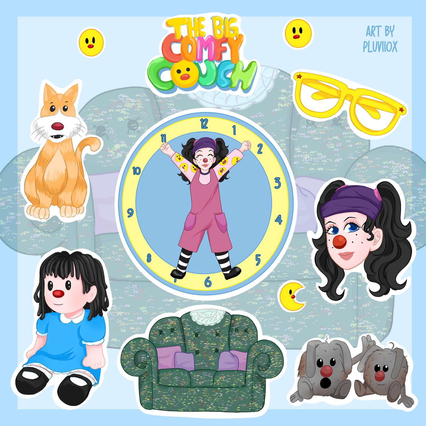 Big Comfy Couch Sticker Sheet