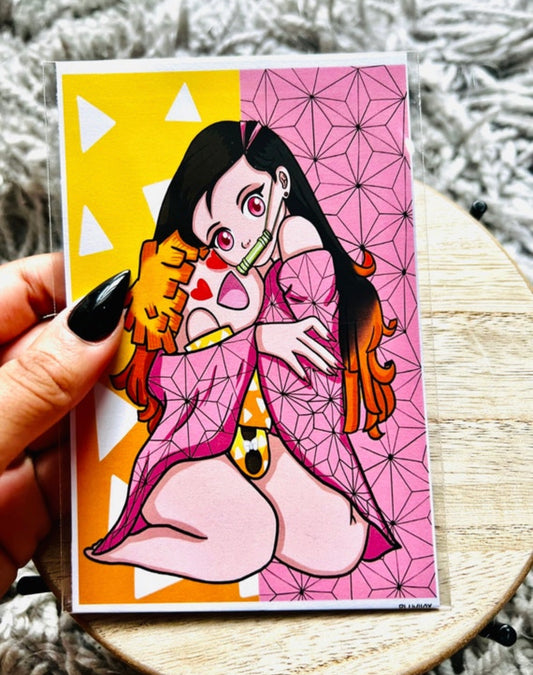 Demon girl mini print